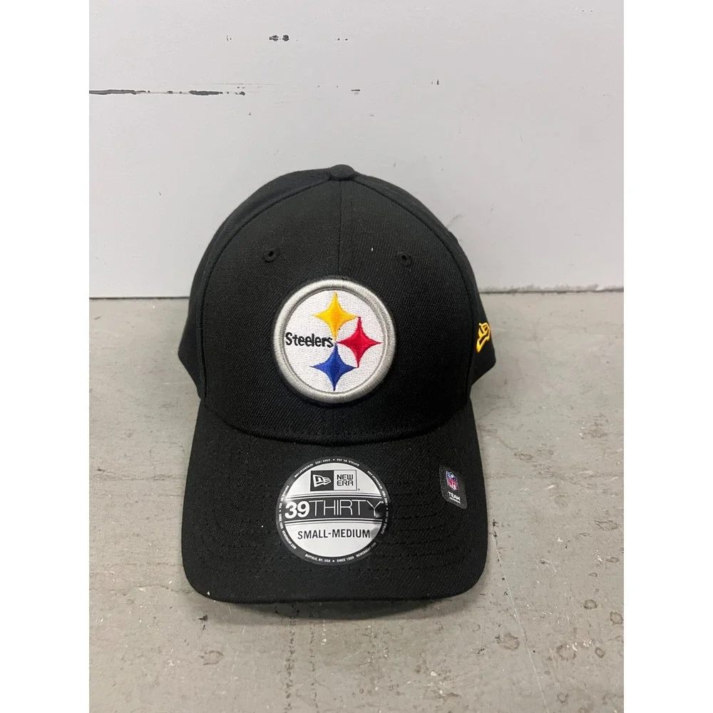 New Era Pittsburgh Steelers‎ Team Classic 39THIRTY Hat Unisex S/M Black Cap NWT